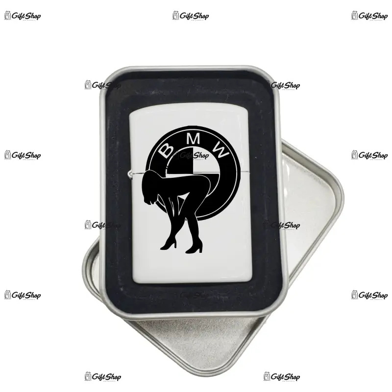 Bmw, bricheta metalica gravata laser cu mesaj model 1